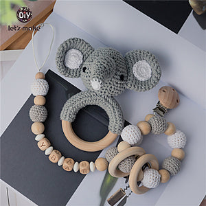 Baby Rattle  Set Animals